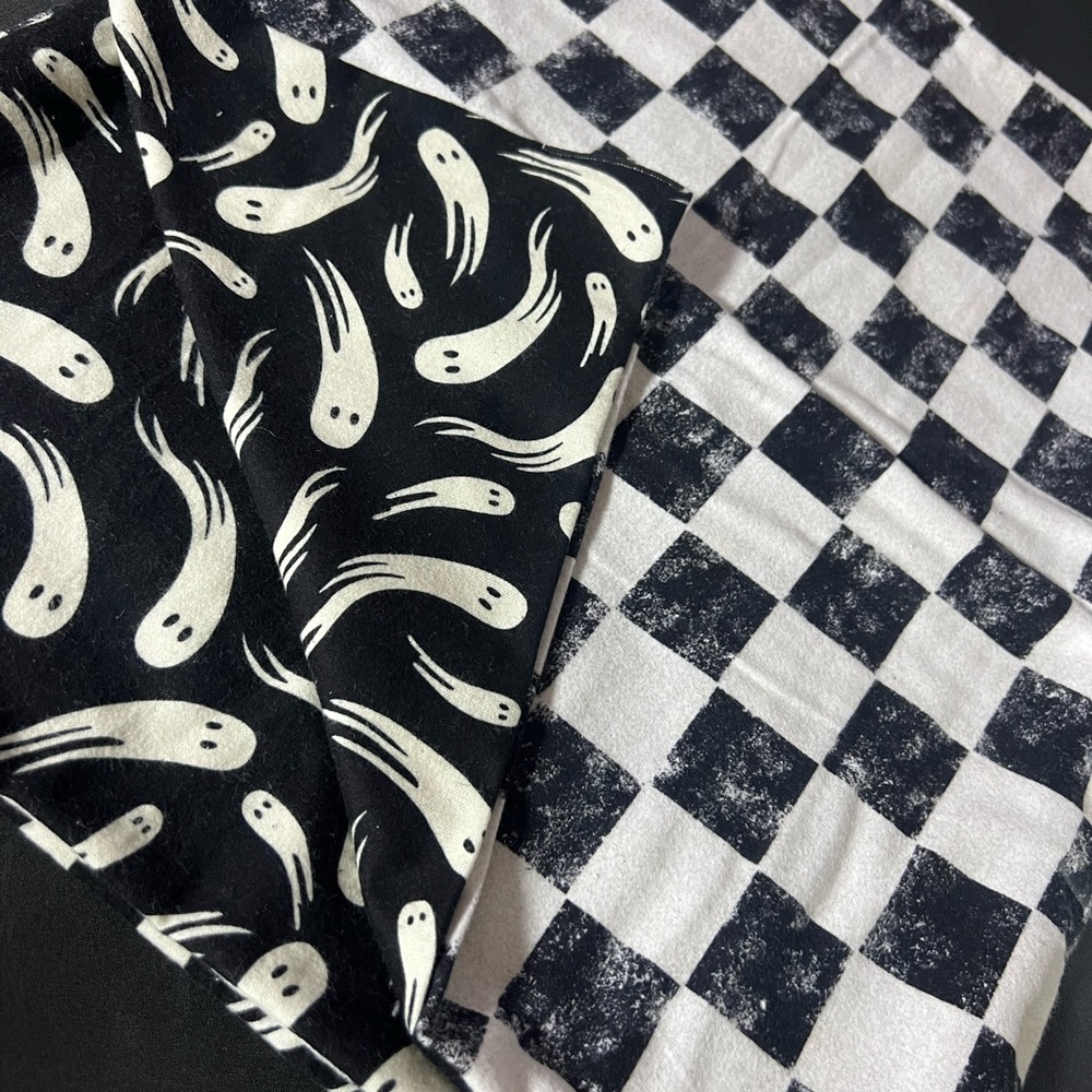 Ghost/checkerboard baby blanket